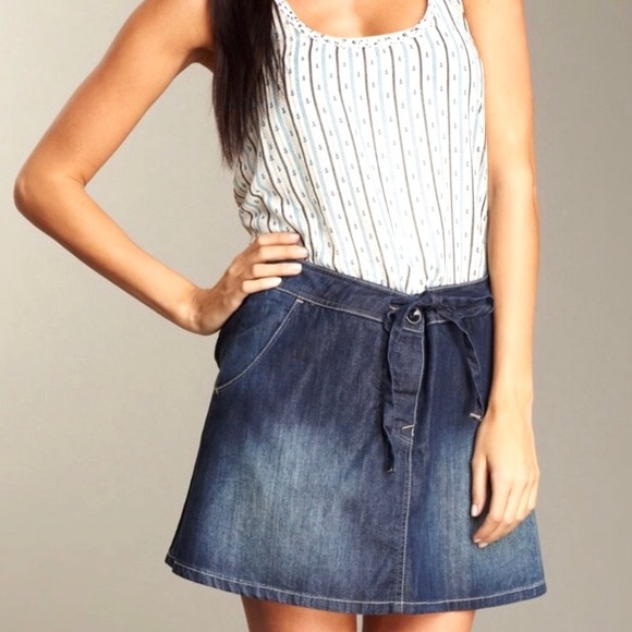 Level 99 denim A-line jean skirt Anthropologie - Picture 1 of 6